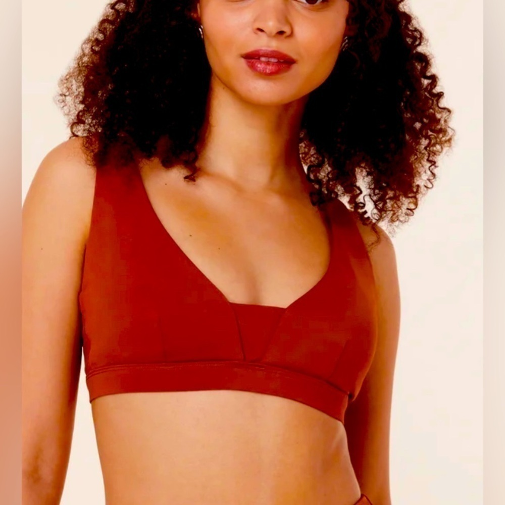 NWT Andie Swim The Tahiti Bikini Top Chili Pepper Size XS UPF 50+ Protection